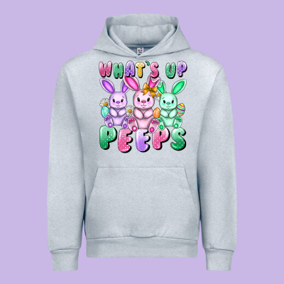 What's Up Peeps Easter Bunnies Easter Day Urban Hoodie Designed By Cowgirlartshop