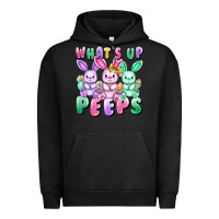 Pigment Black What's up peeps Easter bunnies Easter Day Urban Hoodie - CowGirlArtShop