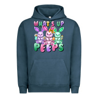 Pigment Midnight Navy What's up peeps Easter bunnies Easter Day Urban Hoodie - CowGirlArtShop