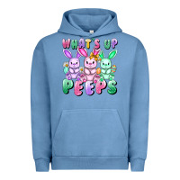 Pigment Pebble Blue What's up peeps Easter bunnies Easter Day Urban Hoodie - CowGirlArtShop