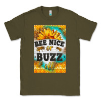 Army Green bee nice or buzz off Classic Tee - LillyAllenDesigns