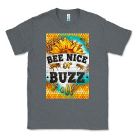 Charcoal Heather bee nice or buzz off Classic Tee - LillyAllenDesigns