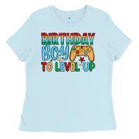 Baby Blue birthday boy to level up Ladies Tee - JahusDesignShop