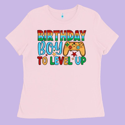 Birthday Boy To Level Up Ladies Tee Designed By Jahusdesignshop