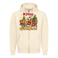 Sandshell merry christmas gingerbread truck Zipper Hoodie - MaliasSmallBusiness
