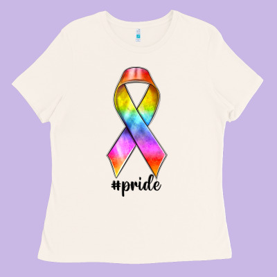 Ladies Tee pride ribbon