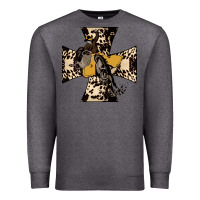 Charcoal Heather Leopard Bucking Bronco Premium Sweatshirt - Bettercallsaul
