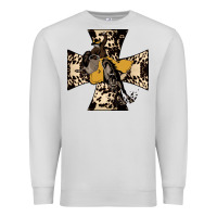 Dove Grey Leopard Bucking Bronco Premium Sweatshirt - Bettercallsaul