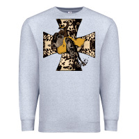 Heather Grey Leopard Bucking Bronco Premium Sweatshirt - Bettercallsaul