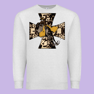 Leopard Bucking Bronco Premium Sweatshirt Designed By Bettercallsaul