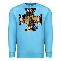 Ocean Blue Leopard Bucking Bronco Premium Sweatshirt - Bettercallsaul