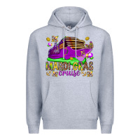 Heather Grey Mardi Gras cruise Premium Hoodie - NancyCooperArtShop