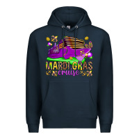 Navy Mardi Gras cruise Premium Hoodie - NancyCooperArtShop