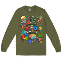 Army Green somebody's loud & proud autism mama Long Sleeve Tee - MaliasSmallBusiness