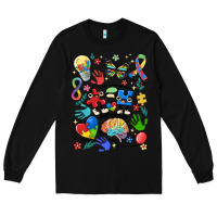Black somebody's loud & proud autism mama Long Sleeve Tee - MaliasSmallBusiness