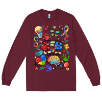 Burgundy somebody's loud & proud autism mama Long Sleeve Tee - MaliasSmallBusiness