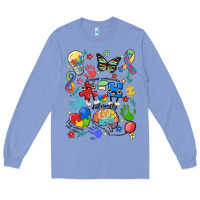 Colony Blue somebody's loud & proud autism mama Long Sleeve Tee - MaliasSmallBusiness