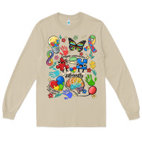 Mushroom somebody's loud & proud autism mama Long Sleeve Tee - MaliasSmallBusiness