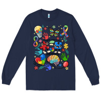 Navy somebody's loud & proud autism mama Long Sleeve Tee - MaliasSmallBusiness