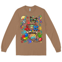 Toasted Coconut somebody's loud & proud autism mama Long Sleeve Tee - MaliasSmallBusiness