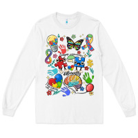 White somebody's loud & proud autism mama Long Sleeve Tee - MaliasSmallBusiness