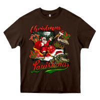 Chocolate Brown louisiana christmas with  afro santa Heavy Core Tee - BarkalooDesign