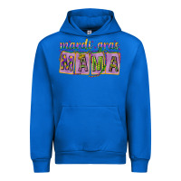 Cobalt Mardi Gras Mama with Beads Urban Hoodie - HowdyJamesFarm