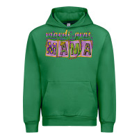 Emerald Mardi Gras Mama with Beads Urban Hoodie - HowdyJamesFarm