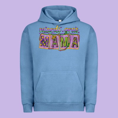 Mardi Gras Mama With Beads Urban Hoodie Designed By Howdyjamesfarm