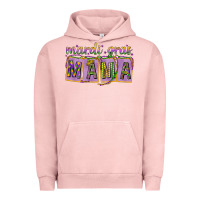 Pigment Salmon Mardi Gras Mama with Beads Urban Hoodie - HowdyJamesFarm