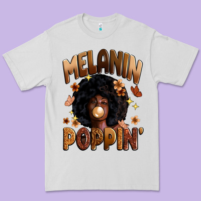 Melanin Poppin Premium Tee Designed By Zillion Design Studio