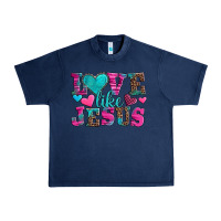 Navy love like jesus valentine's day Urban Heavy Tee - AdoDesignShop