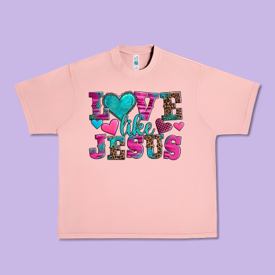 Love Like Jesus Valentine's Day Urban Heavy Tee Designed By Adodesignshop