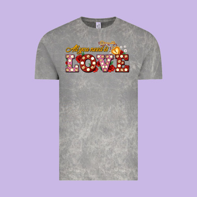 All You Need Is Love Vintage Tee Designed By Adodesignshop
