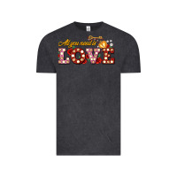 Vintage Black all you need is love Vintage Tee - AdoDesignShop