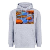 Heather Grey California Golden Trout Garibaldi Fish Background Heavyweight Hoodie - Bettercallsaul