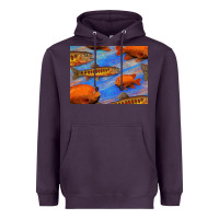 Plum California Golden Trout Garibaldi Fish Background Heavyweight Hoodie - Bettercallsaul