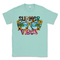 Seafoam Summer Vibes Classic Tee - CowhideDigitalArt