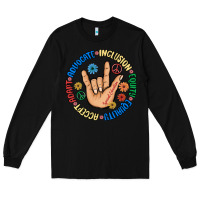 Black advocate inclusion equity equality accept adapt Long Sleeve Tee - MaliasSmallBusiness