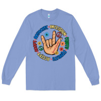 Colony Blue advocate inclusion equity equality accept adapt Long Sleeve Tee - MaliasSmallBusiness