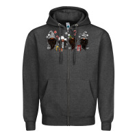 Charcoal Heather grey christmas afro gnomies Zipper Hoodie - MaliasSmallBusiness