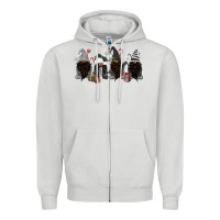 Dove Grey grey christmas afro gnomies Zipper Hoodie - MaliasSmallBusiness