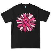 Black breast awareness cancer pink sunflower Premium Tee - RanaPortraitStore