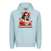 Blue Mist Mexicana with Skull Girl Premium Hoodie - texasbilliewilder