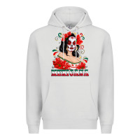 Dove Grey Mexicana with Skull Girl Premium Hoodie - texasbilliewilder