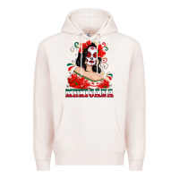 Pale Pink Mexicana with Skull Girl Premium Hoodie - texasbilliewilder