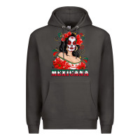 Smoke Mexicana with Skull Girl Premium Hoodie - texasbilliewilder