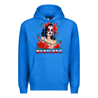 True Royal Mexicana with Skull Girl Premium Hoodie - texasbilliewilder