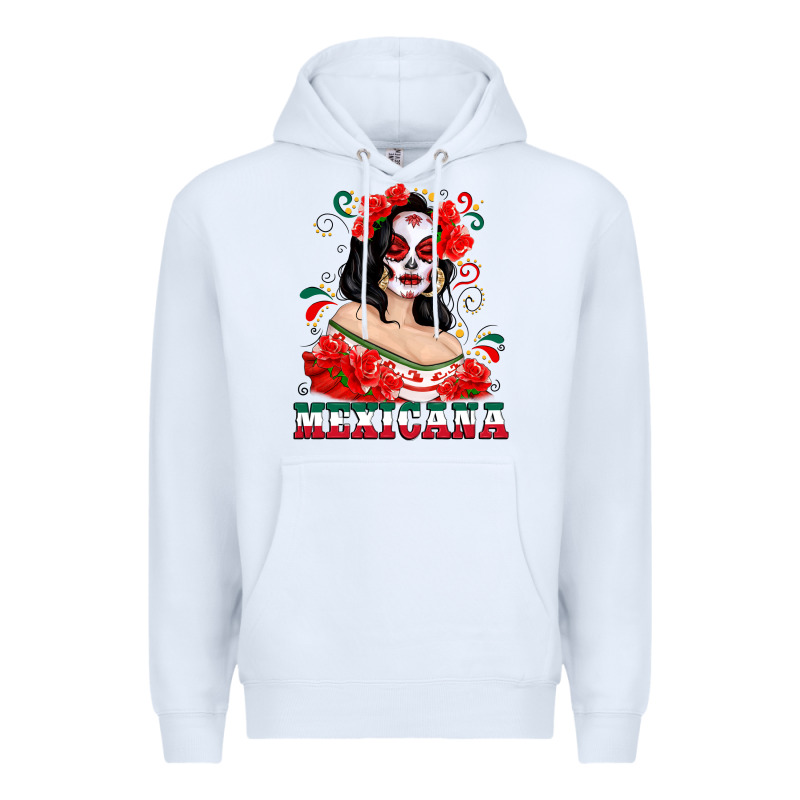 Mexicana With Skull Girl Premium Hoodie by texasbilliewilder | Teevron
