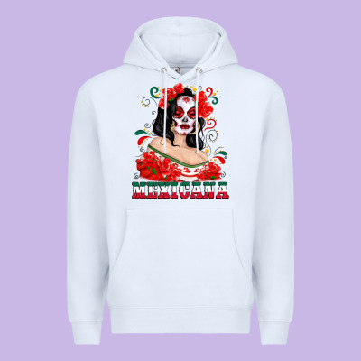 Mexicana With Skull Girl Premium Hoodie Designed By Texasbilliewilder
